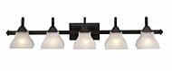 Cardiff 5-Light Bathroom Vanity Light in Oil Burnished Bronze