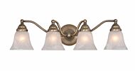 Standford 4-Light Bathroom Vanity Light in Antique Brass