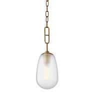 Hudson Valley Bruckner Mini Pendant in Aged Brass