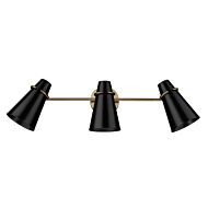 Reeva 3-Light Bathroom Vanity Light in Modern Brass