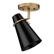 Reeva 1-Light Wall Sconce in Modern Brass