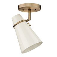 Reeva 1-Light Wall Sconce in Modern Brass