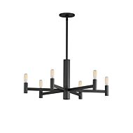 Emana 6-Light Chandelier in Black