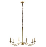 Z-Lite Arrington 6-Light Chandelier In Rubbed Brass