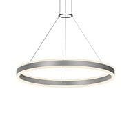 Sonneman Double Corona™ 2 Light 3 Inch Pendant Light in Bright Satin Aluminum