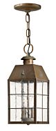 Hinkley Nantucket 2-Light Outdoor Light In Aged Brass