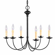 Heritage 6-Light Chandelier in Black