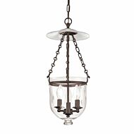 Hudson Valley Hampton 3 Light 21 Inch Pendant Light in Old Bronze