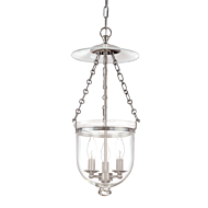 Hudson Valley Hampton 3 Light 21 Inch Pendant Light in Polished Nickel