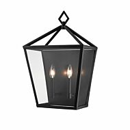 Millennium Lighting 2 Light Outdoor Wall Lantern in Powder Coat Black