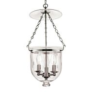 Hudson Valley Hampton 3 Light 25 Inch Pendant Light in Polished Nickel