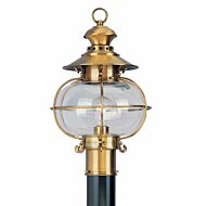 Harbor 1-Light Outdoor Post-Top Lanterm in Flemish Brass