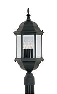 Devonshire 3-Light Post Lantern in Black