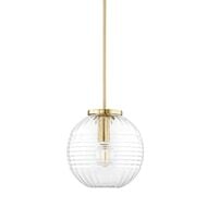 Bay Ridge 1-Light Pendant in Aged Brass