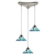 Refraction 3-Light Pendant in Polished Chrome