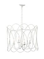 Maxim Trellis 4 Light Pendant Light in Weathered White