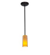 Access Glass`N Glass Cylinder Pendant Light in Oil Rubbed Bronze