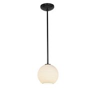 Japanese Lantern 1-Light Pendant in Oil Rubbed Bronze