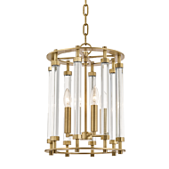 Hudson Valley Haddon Pendant Light in Aged Brass