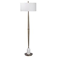 Minette 1-Light Floor Lamp in Antique Brass