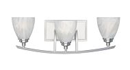 Tackwood 3-Light Bathroom Vanity Light Bar in Satin Platinum