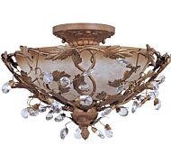 Maxim Lighting Elegante 16.5 Inch 3 Light Semi Flush Mount in Etruscan Gold