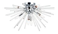 Polaris 8-Light Flush Mount Ceiling Light in Polished Chrome