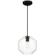 Clarity 1-Light LED Pendant in Black