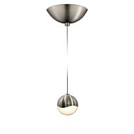 Sonneman Grapes 2.5 Inch LED Pendant w/ Dome Canopy in Satin Nickel