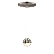 Sonneman Grapes 2.5 Inch LED Pendant w/ Round Canopy in Satin Nickel