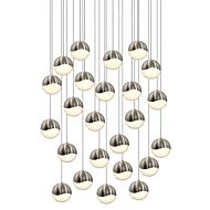 Sonneman Grapes 27 Inch 24 Light LED Pendant in Satin Nickel