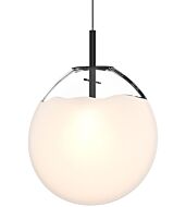 Sonneman Cantina 19 Inch Pendant Light in Satin Black