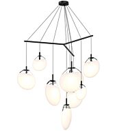 Sonneman Cantina 9 Light 19 Inch Pendant Light in Satin Black