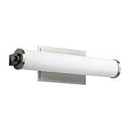 Tempus 1-Light LED Bathroom Vanity Light in Satin Nickel