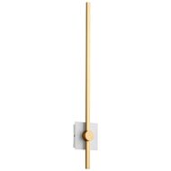 Zora 1-Light LED Wall Sconce in White W with Industrial Brass