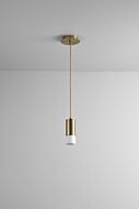 Magneta 1-Light LED Pendant in Aged Brass