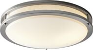 Oracle 2-Light LED Ceiling Mount in Satin Nickel