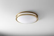 Oracle 2-Light LED Ceiling Mount in Aged Brass