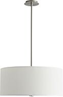 Echo 3-Light LED Pendant in Satin Nickel W with White Grass