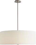 Echo 4-Light LED Pendant in Satin Nickel W with White Grass