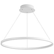 Circulo 1-Light LED Pendant in White