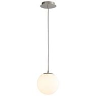 Luna 1-Light LED Pendant in Polished Nickel