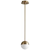 Mondo 1-Light LED Pendant in Aged Brass