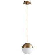 Mondo 1-Light LED Pendant in Aged Brass