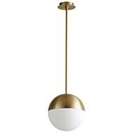 Mondo 1-Light LED Pendant in Aged Brass