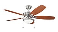 Canfield Select 1-Light 52 51.75" Ceiling Fan in Brushed Stainless Steel