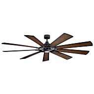 Gentry Xl 1-Light 85" Ceiling Fan in Distressed Black