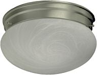 3021 Faux Alabaster Mushrooms 1-Light Ceiling Mount in Satin Nickel