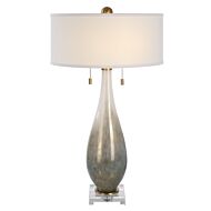 Uttermost 2-Light Cardoni Bronze Glass Table Lamp