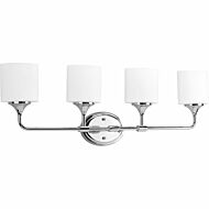 Lynzie 4-Light Bathroom Vanity Light in Polished Chrome